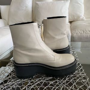 Nude Platform Booties Size 7